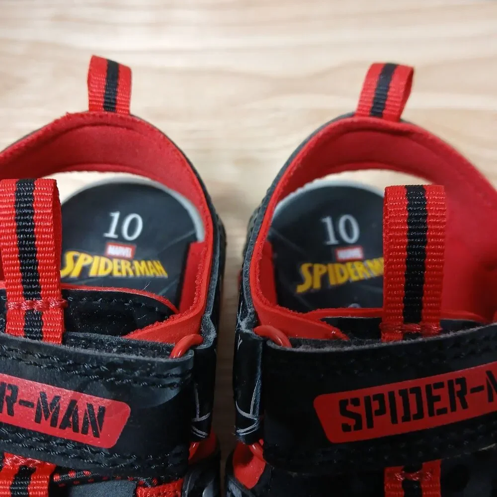 Marvel Spiderman Fisherman Sandals Boy Toddlers Size 10